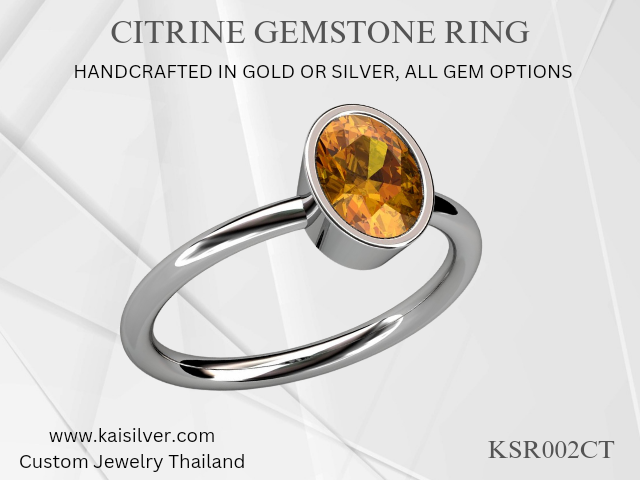 citrine ring custom made all gem options