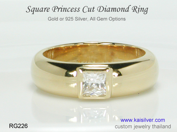 diamond rings gold or silver
